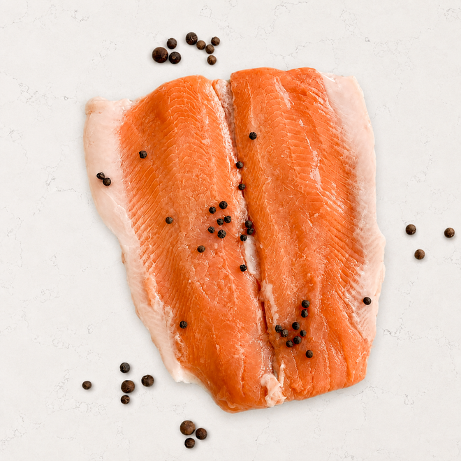 Trucha salmonada sustentable con piel - 2 porciones (350g) Neminatura