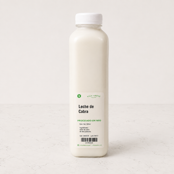 Leche de cabra de pastoreo 500ml Villa de Patos