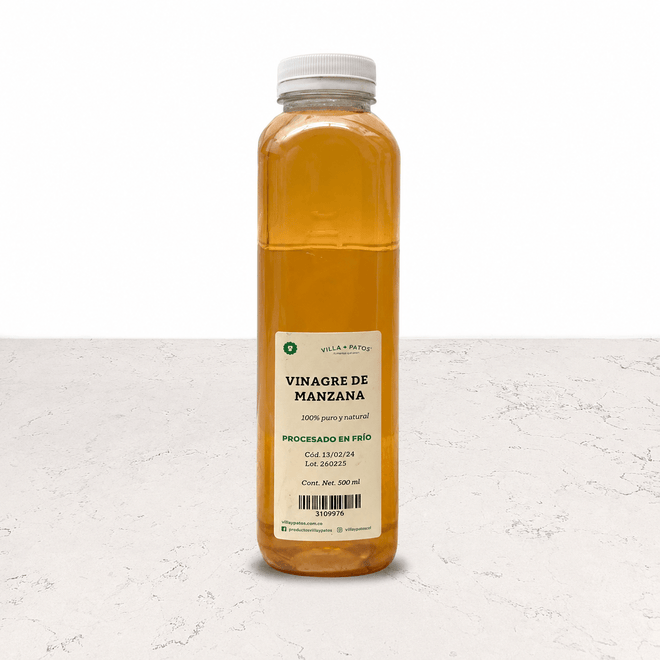 Vinagre de manzana cold-pressed sin pasteurizar 500ml Villa de Patos