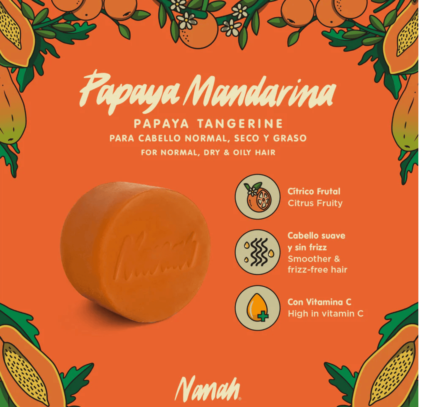 DILMUN Acondicionador sólido de papaya mandarina 80g Nanah
