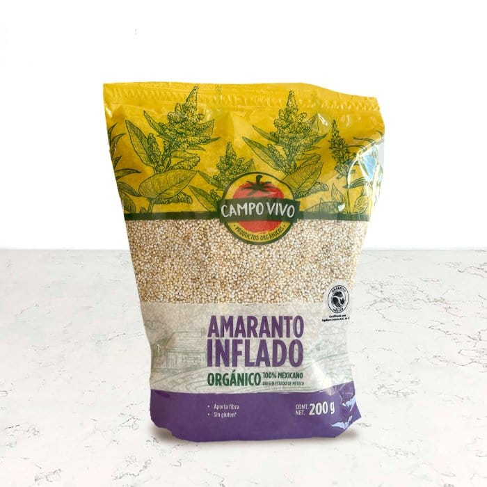 DILMUN Amaranto orgánico inflado natural 200g Campo Vivo