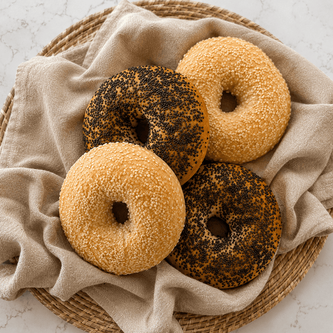 DILMUN Bagels orgánicos de masa madre sourdough 4 piezas Nuro