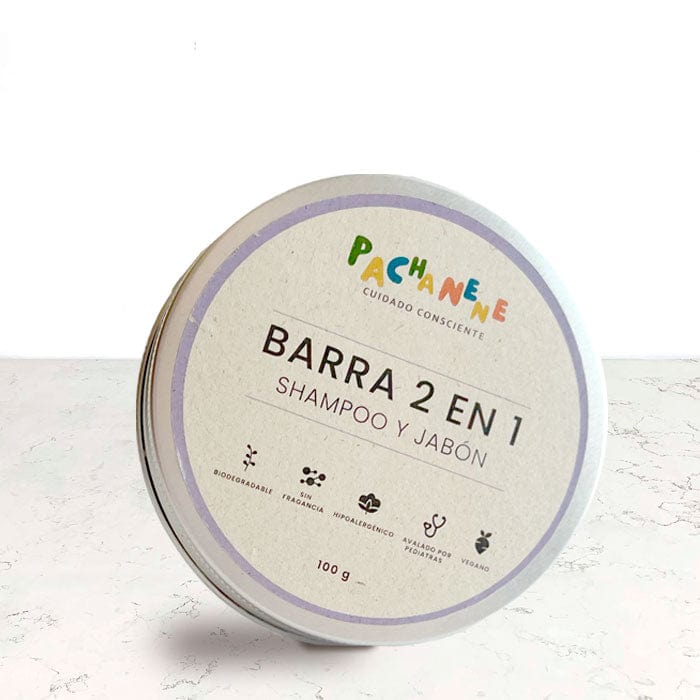 DILMUN Barra 2 en 1: Shampoo y Jabón ecológico 100g PachaNene