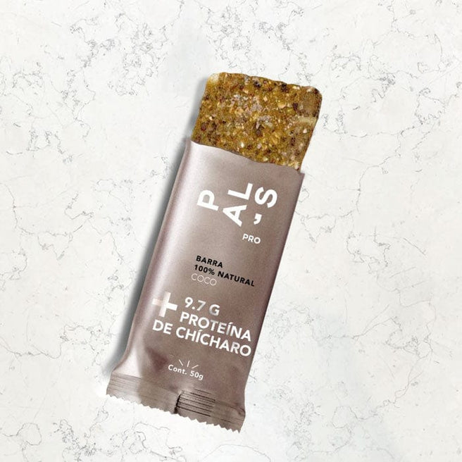 DILMUN Barra de proteína de chícharo sabor coco sin azúcar PAL´S