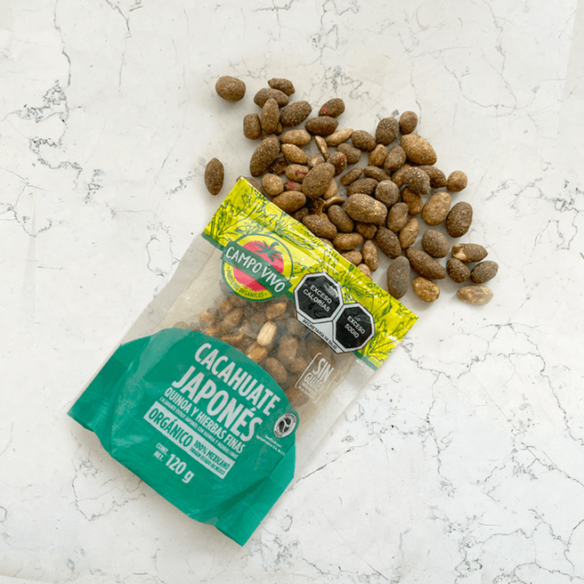 DILMUN Cacahuate orgánico japonés con amaranto y hierbas finas 120g Campo Vivo