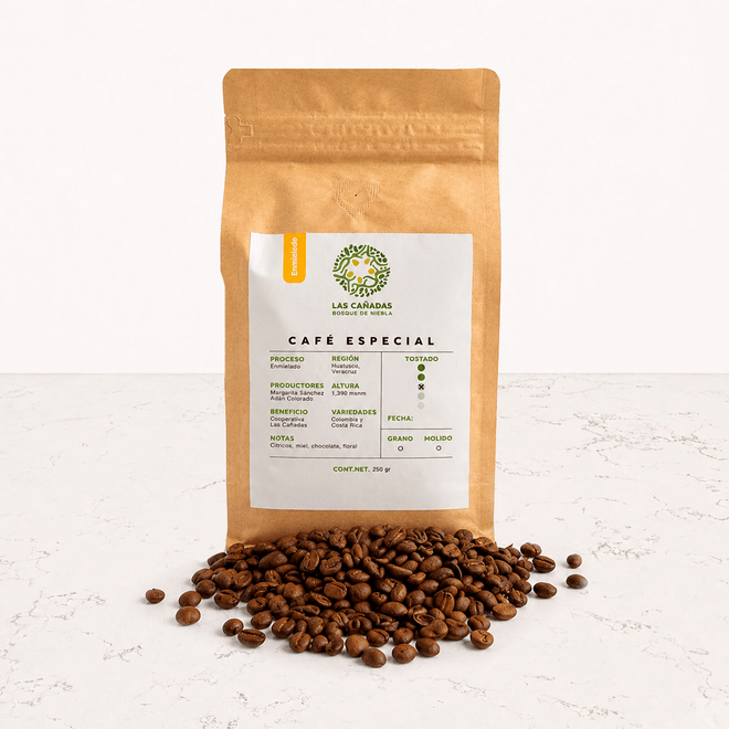 DILMUN Café enmielado en grano agroecológico 500g Las Cañadas