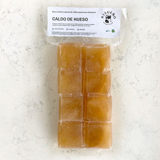DILMUN Caldo de huesos de res de pastoreo en cubos 700ml Rancho Risueño