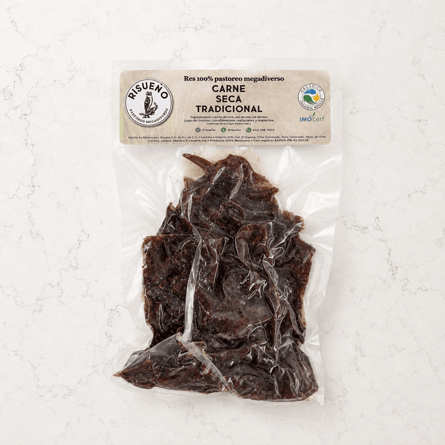 DILMUN Carne seca de res de pastoreo megadiverso 150g Rancho Risueño