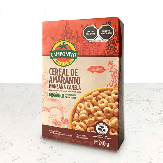 DILMUN Cereal de amaranto orgánico Manzana Canela 240g Campo Vivo