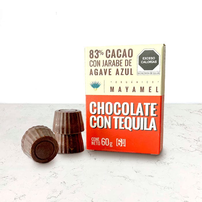DILMUN Chocolate orgánico 70% cacao con jarabe de agave sabor tequila 60g MAYAMIEL