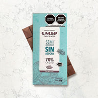 DILMUN Chocolate semi amargo 70% sin azúcar 100g CACEP
