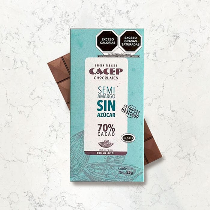 DILMUN Chocolate semi amargo 70% sin azúcar 100g CACEP