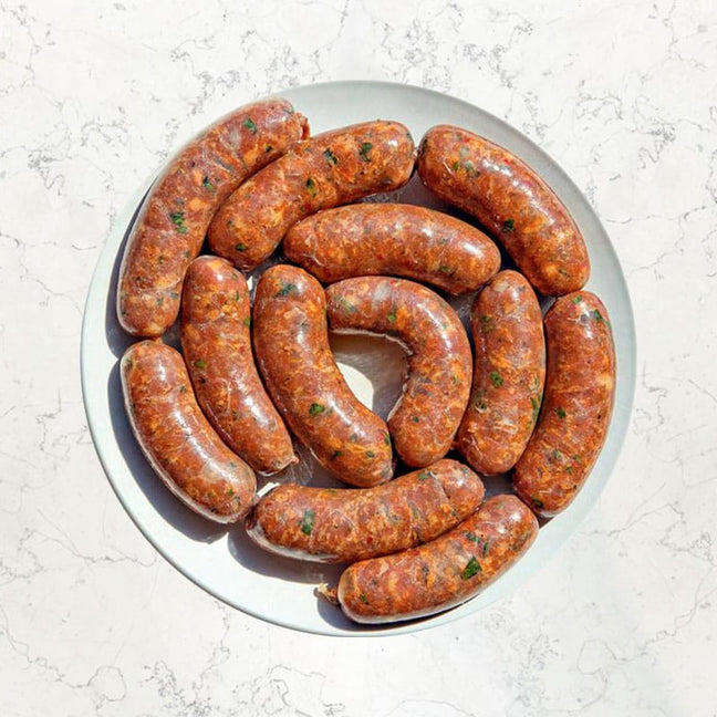 DILMUN Chorizo argentino de cerdo de pastoreo silvestre 6 piezas Rancho Risueño