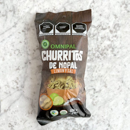 DILMUN Churritos de nopal orgánico con sal y limón 100g OMNIPAL