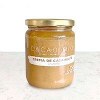 DILMUN Crema de cacahuate sin azúcar crunchy 465g Cacao Mío