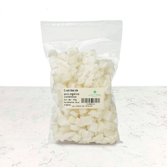 DILMUN Cuadritos de coco deshidratados 100g Villa de Patos