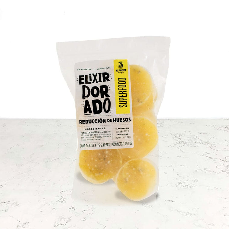 DILMUN Elíxir Dorado para perros (caldo de huesos) Superfood 14 piezas Alphavet