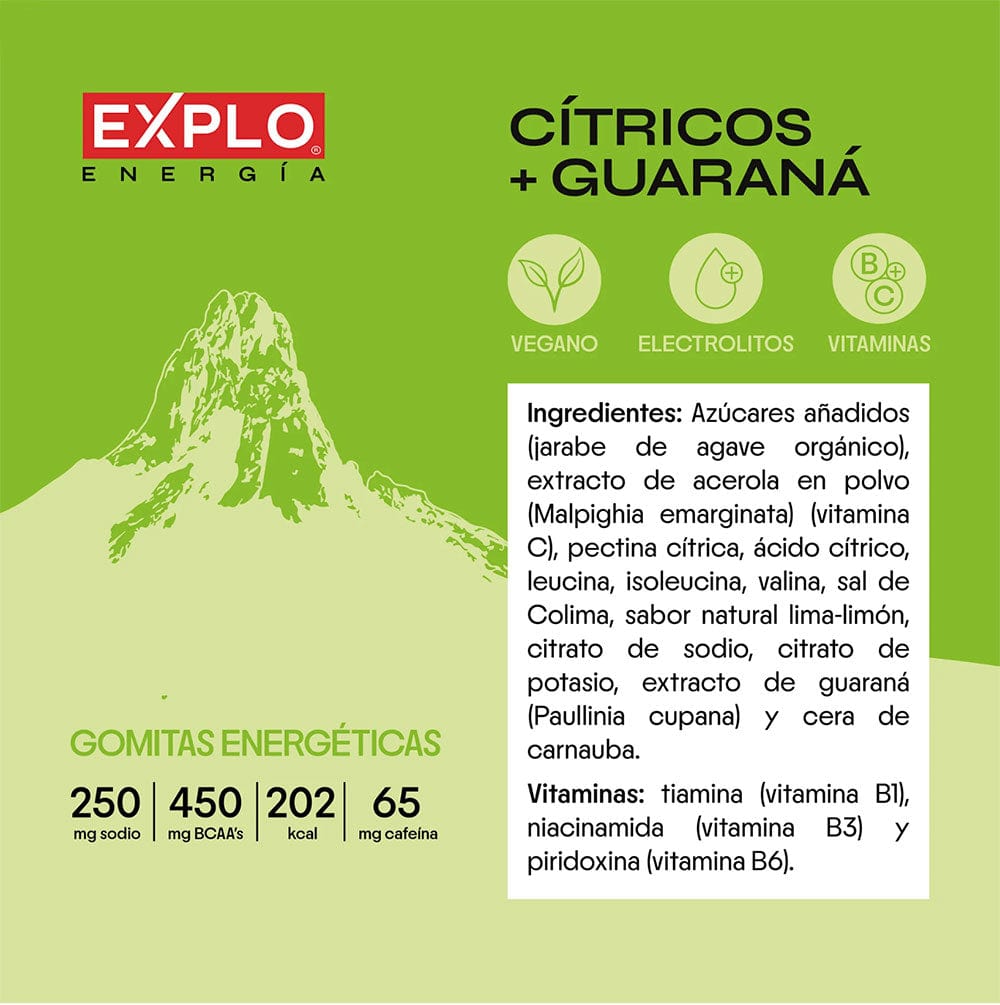 DILMUN Gomitas energéticas de cítricos y guaraná 60g EXPLO