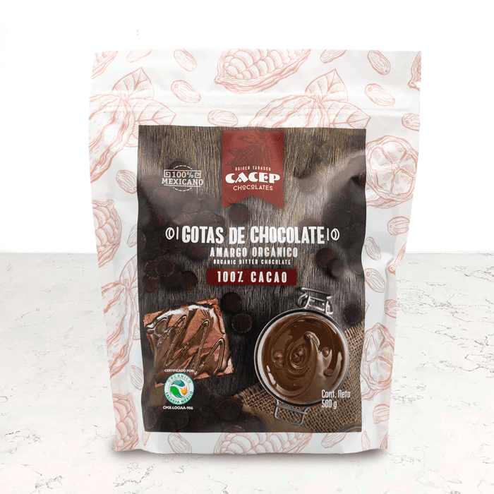 DILMUN Gotas de chocolate amargo orgánico 100% cacao 500g CACEP