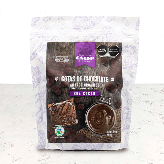 DILMUN Gotas de chocolate amargo orgánico 80% cacao 500g CACEP