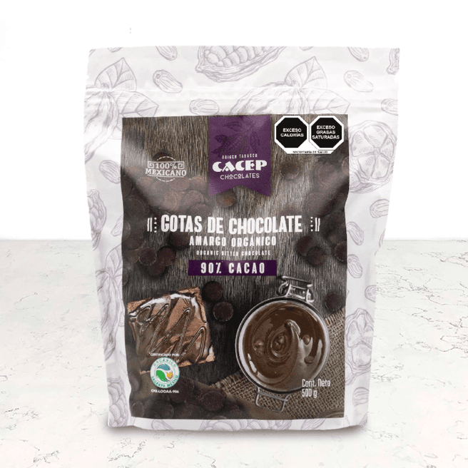 DILMUN Gotas de chocolate amargo orgánico 90% cacao 500g CACEP