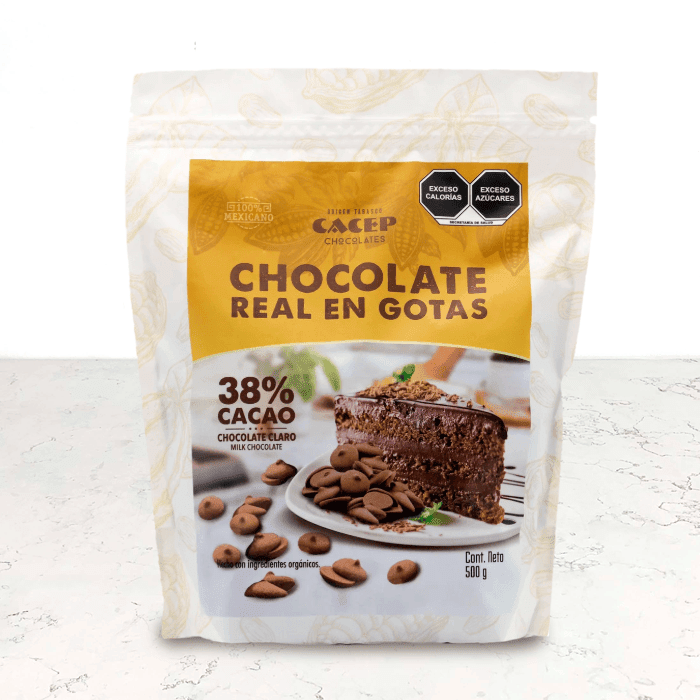DILMUN Gotas de chocolate claro 38% con leche 500g CACEP