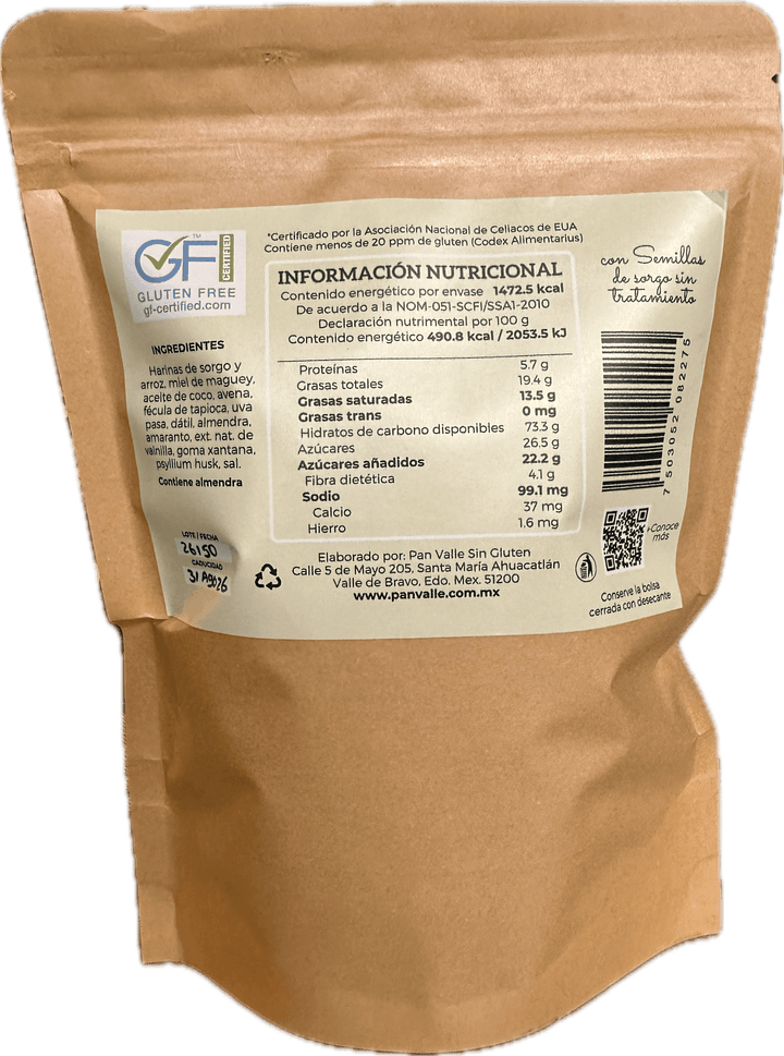 DILMUN Granola sin gluten 300g Pan Valle