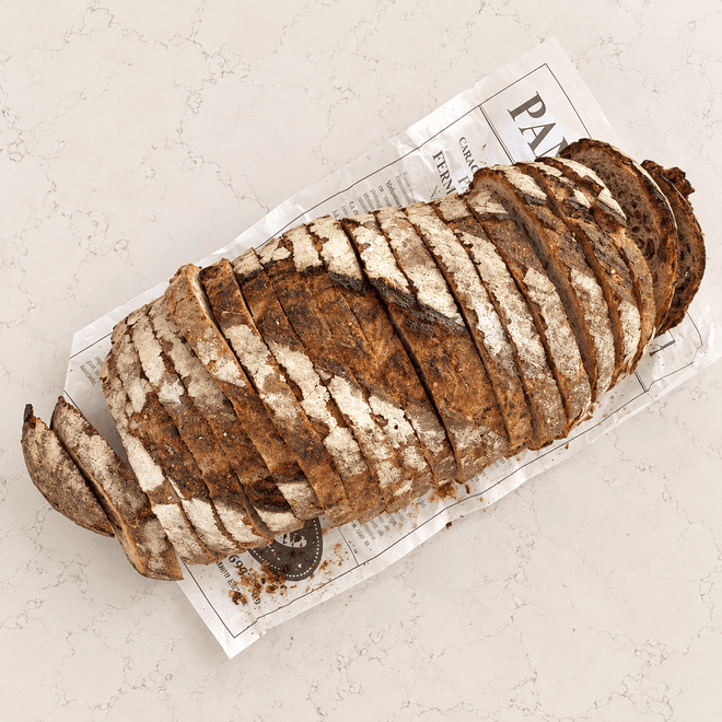 DILMUN Hogaza rústica de masa madre rebanada 800g | Pan de Elia