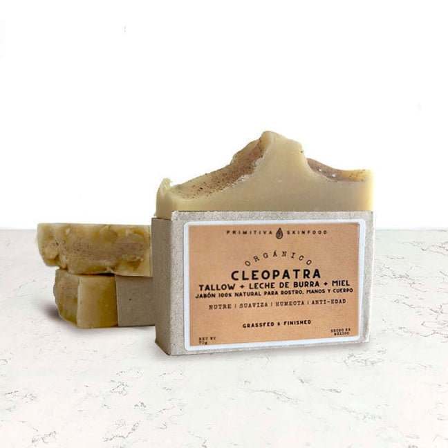 DILMUN Jabón de tallow, leche de burra y cera de abeja 70g Primitiva