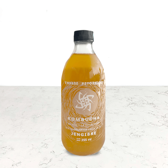 DILMUN Kombucha orgánica jengibre 355ml La Semilla Colectivo