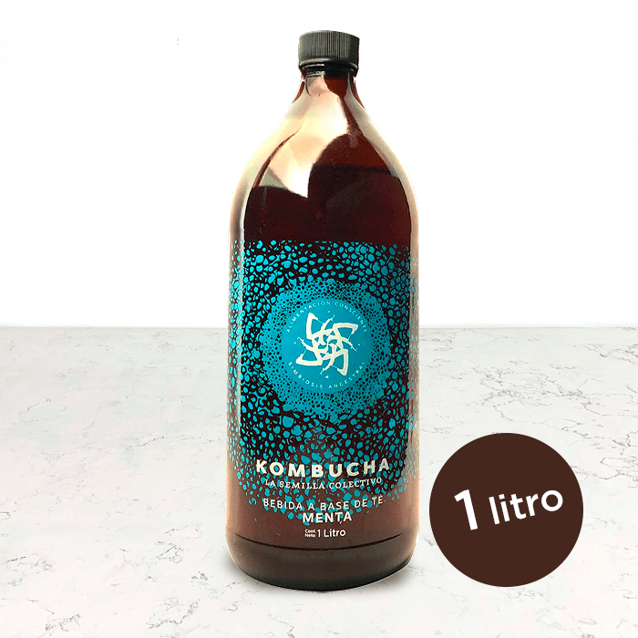 DILMUN Kombucha orgánica menta 1 litro La Semilla Colectivo