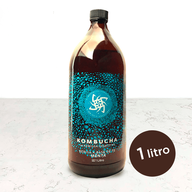 DILMUN Kombucha orgánica menta 1 litro La Semilla Colectivo