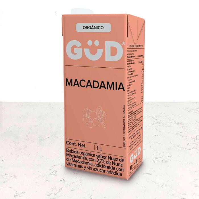 DILMUN Leche de macadamia orgánica sin azúcar 1lt GÜD
