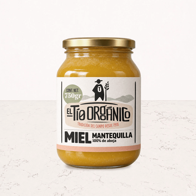 DILMUN Miel mantequilla de abeja orgánica 750g El Tío Orgánico