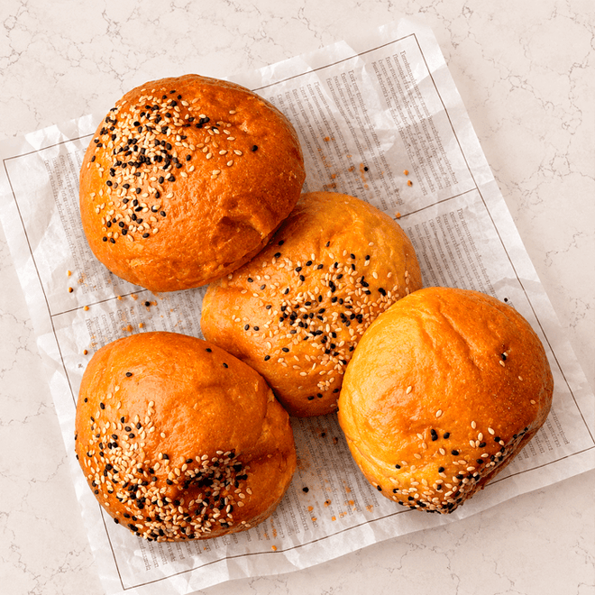DILMUN Pan brioche de masa madre para hamburguesa 4 piezas | Pan de Elia