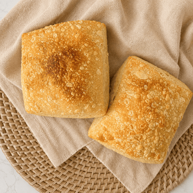 DILMUN Pan ciabatta (chapata) orgánico de masa madre 2 piezas Nuro