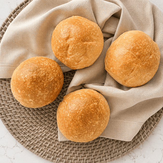 DILMUN Pan de masa madre orgánico para hamburguesa 4 piezas Nuro