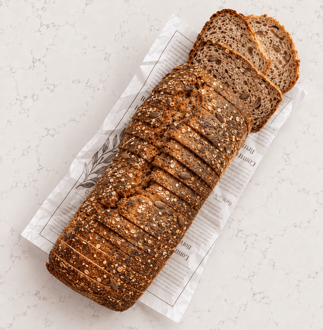 DILMUN Pan de molde de cinco semillas de masa madre 1kg | Pan de Elia