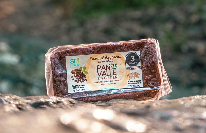 DILMUN Panqué sin gluten cacao con nibs 200g Pan Valle