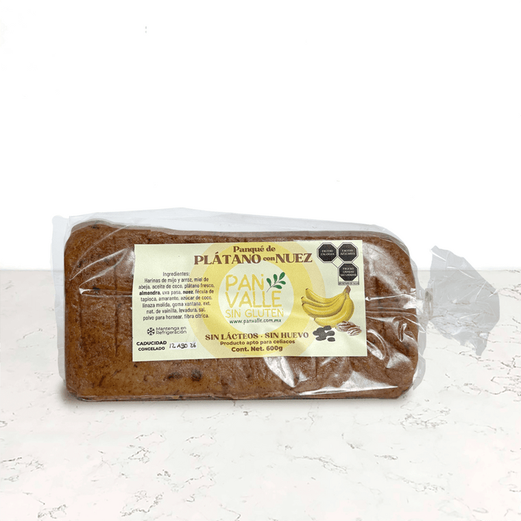 DILMUN Panqué sin gluten con plátano y nuez 200g Pan Valle