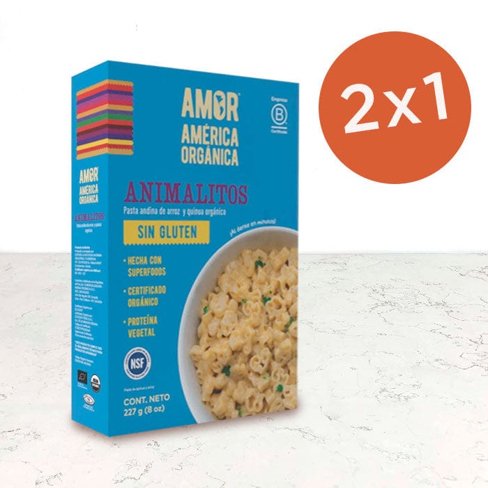 DILMUN Pasta de arroz y quinoa de animalitos orgánica sin gluten 227g América Orgánica importada