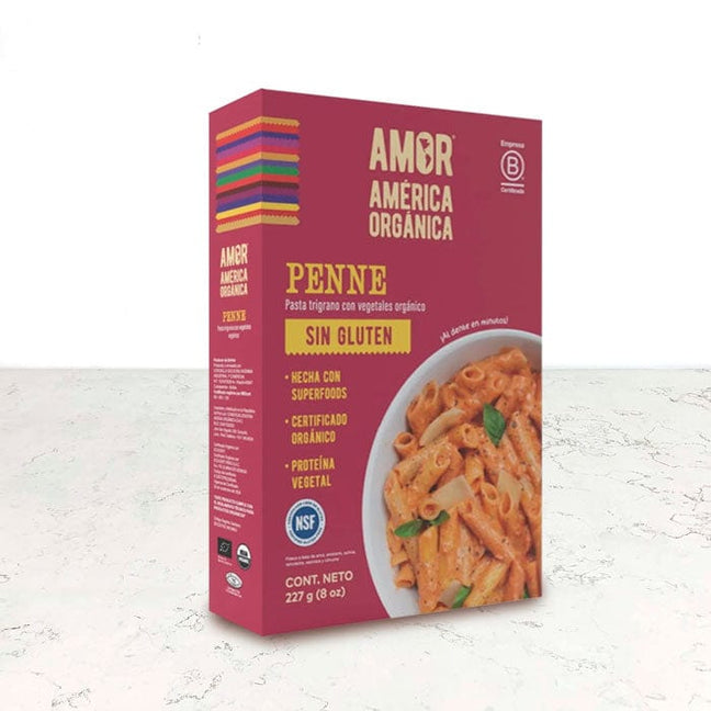 DILMUN Pasta sin gluten tipo penne trigrano orgánica 227g América Orgánica importada