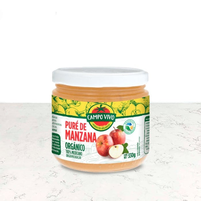 DILMUN Puré de manzana orgánico sin azúcar 330g Campo Vivo