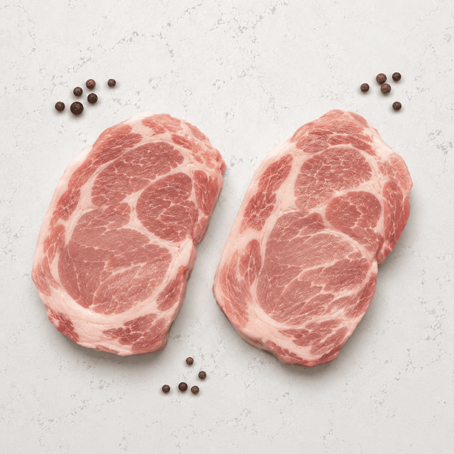 DILMUN Rib Eye de cerdo orgánico 2 piezas (aprox 300g) SaBio