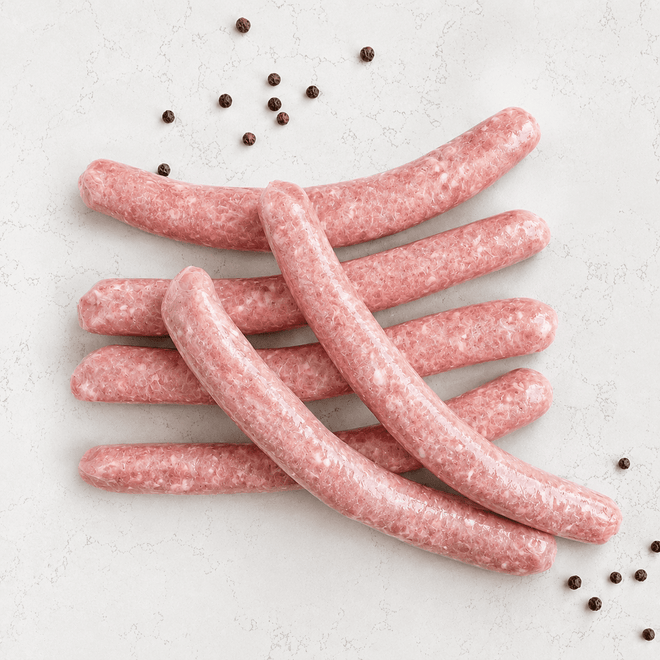 DILMUN Salchicha bratwurst de cerdo de pastoreo silvestre 6 piezas Rancho Risueño