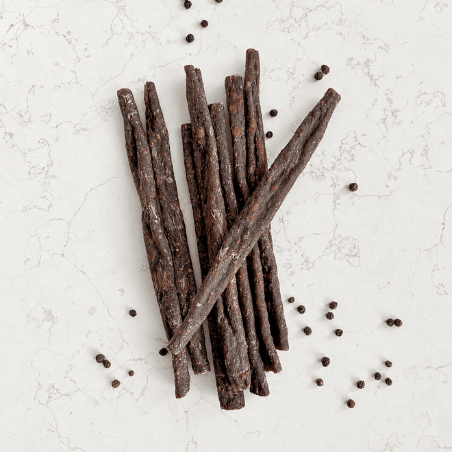 DILMUN Salchicha seca (beef jerky) de res de pastoreo megadiverso 180g Rancho Risueño
