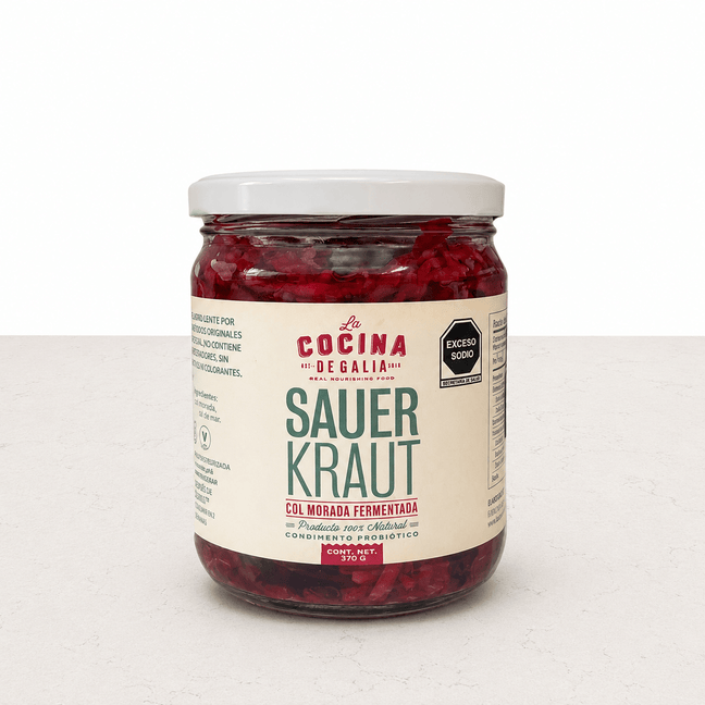 DILMUN Sauerkraut col morada fermentada 370g La Cocina de Galia