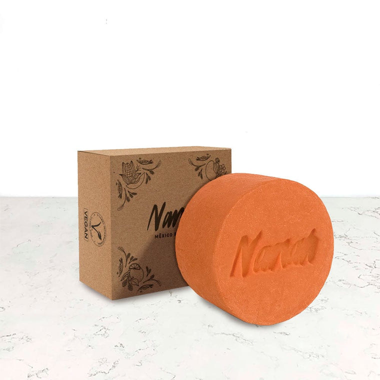 DILMUN Shampoo sólido papaya / mandarina para cabello graso 100g Nanah