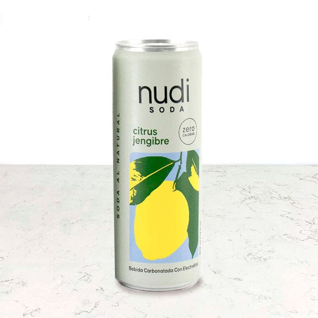 DILMUN Soda citrus jengibre sin azúcar con electrolitos 355ml Nudi Soda