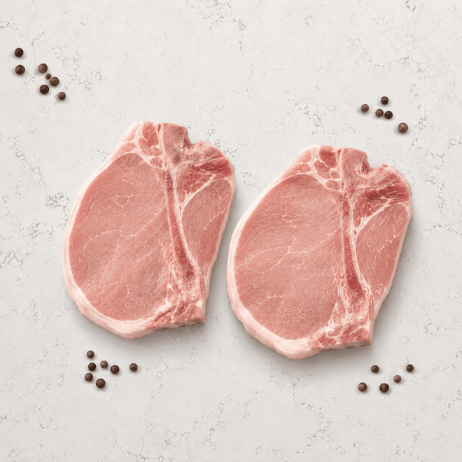 DILMUN T-bone de cerdo orgánico 2 piezas (aprox 500g) SaBio
